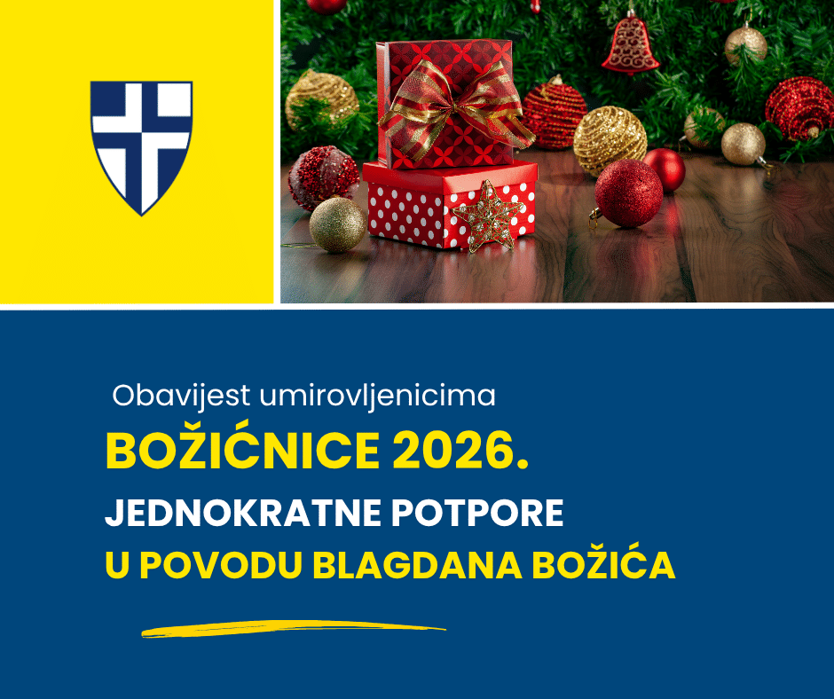 Javni poziv umirovljenicima za ostvarivanje prava na <strong>"božićnicu"</strong>